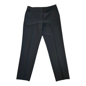 St. John Caviar Black Dress Pants Sz 10 Triacetate Blend Luxury Career Trousers
